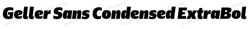 Geller Sans Condensed ExtraBold字体转换